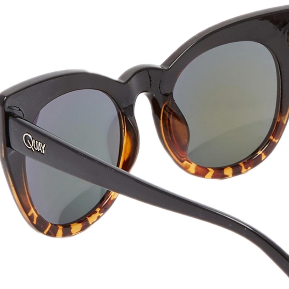 Quay Australia "Cha Cha" Black Tortoise Sunglasses - Picture 3 of 8